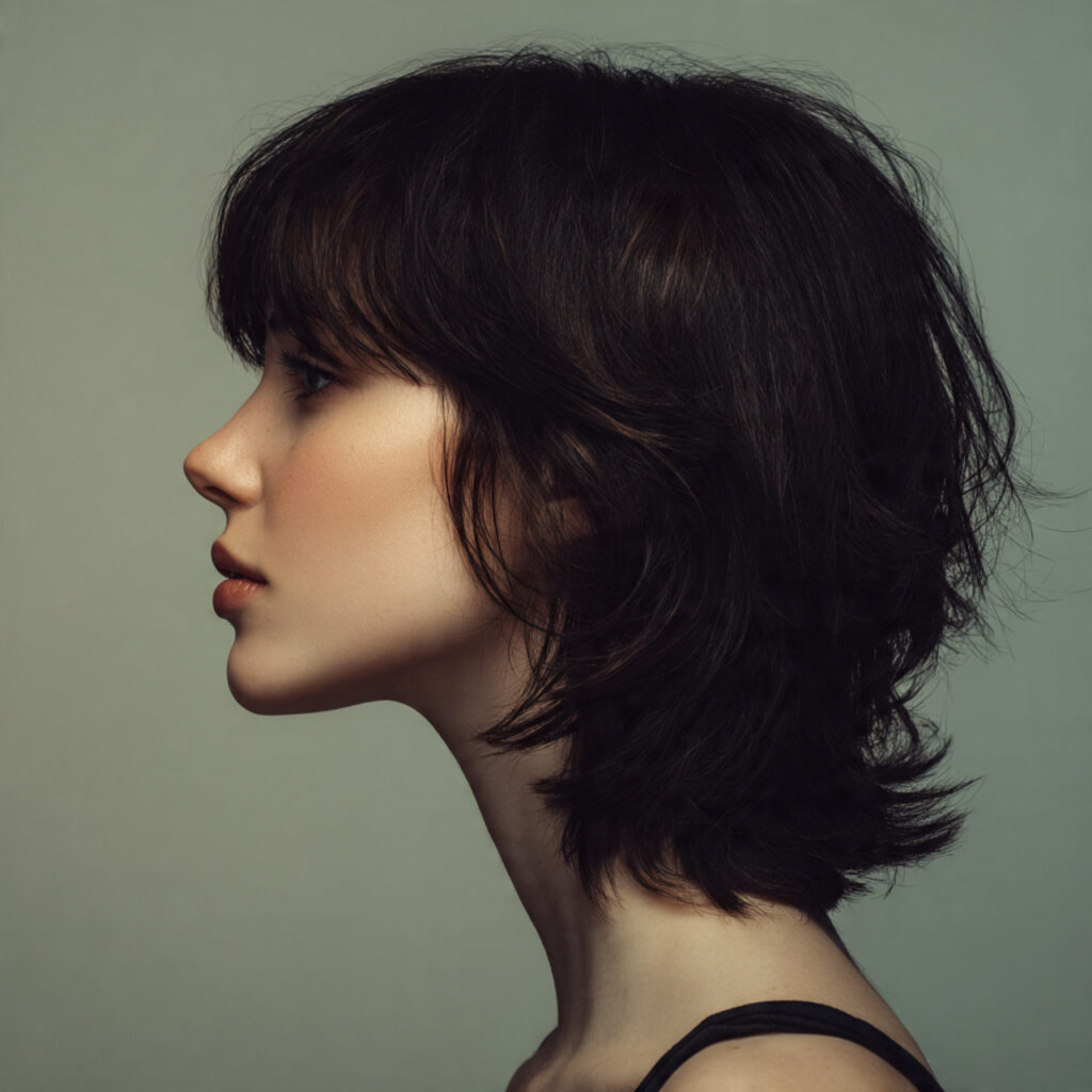 Clean silhouette wolf cut idea