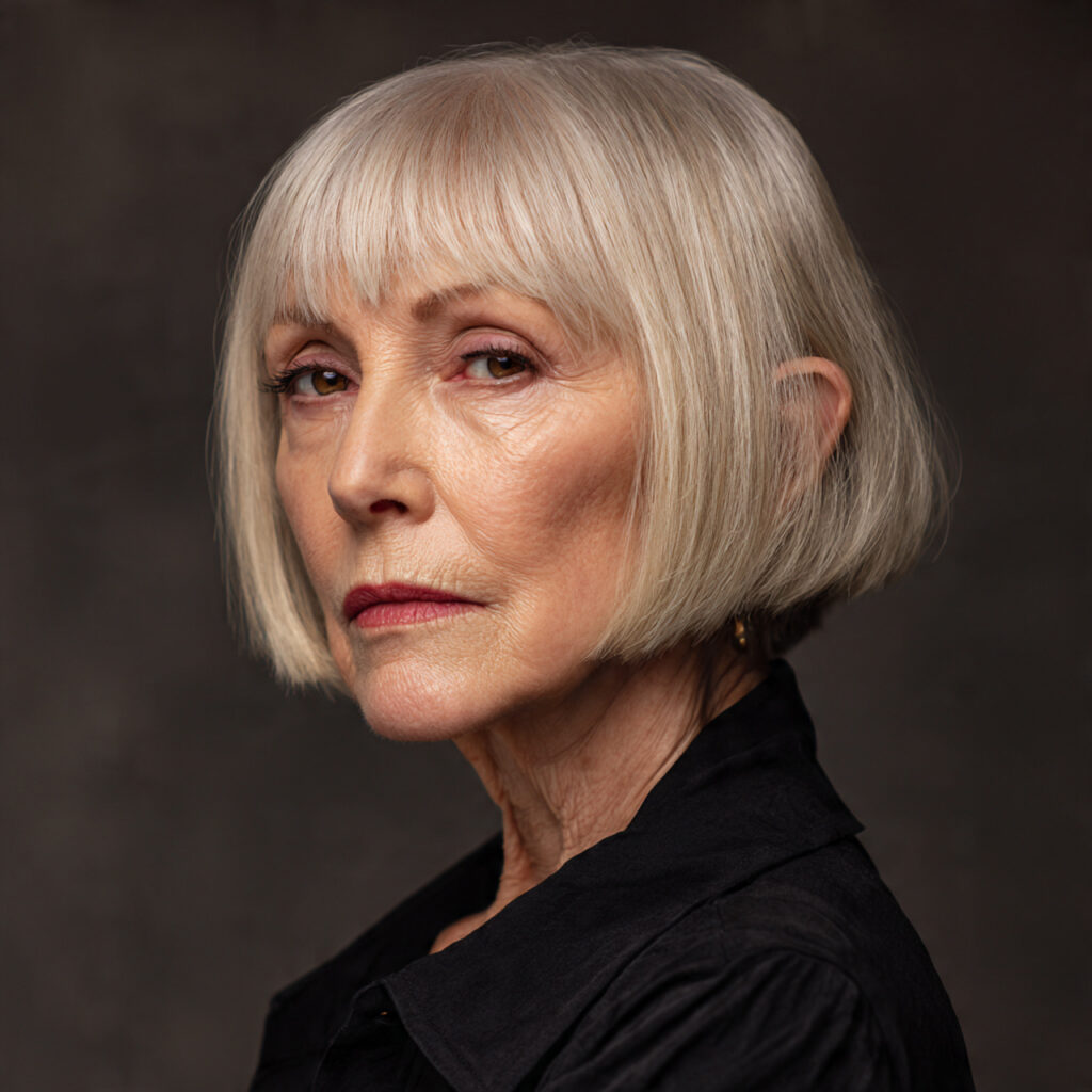 Timeless Blunt Bob Ideas for Women Over 60