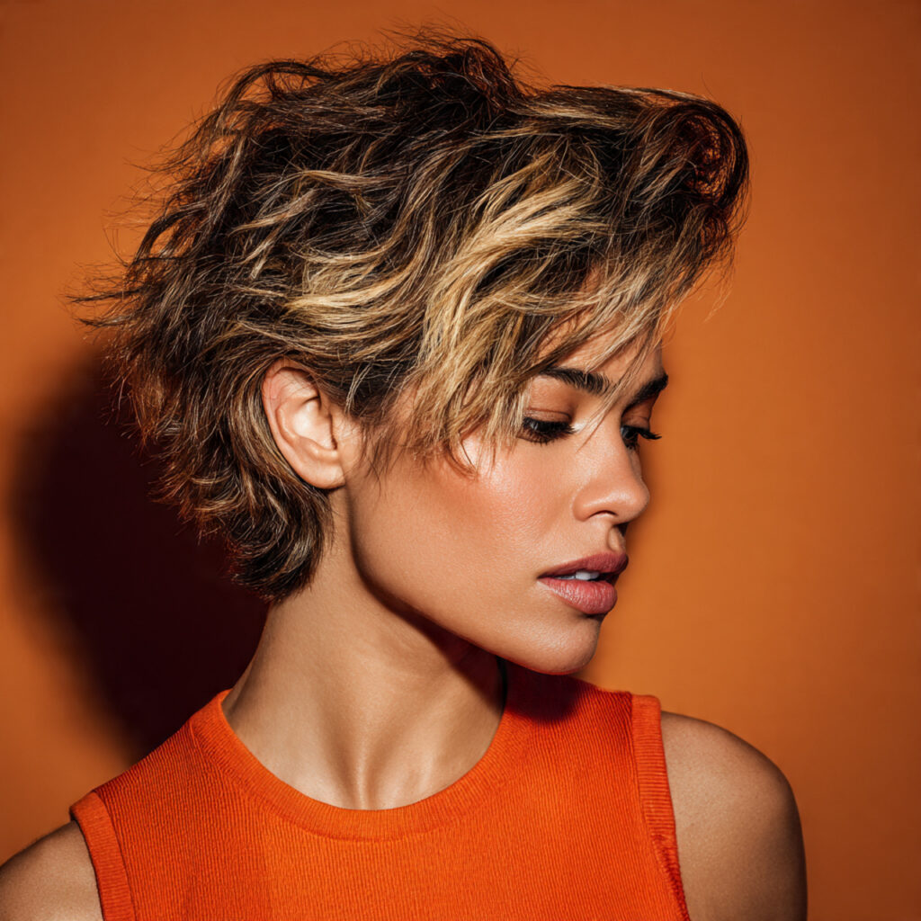 Textured wolf cut idea with airy volume