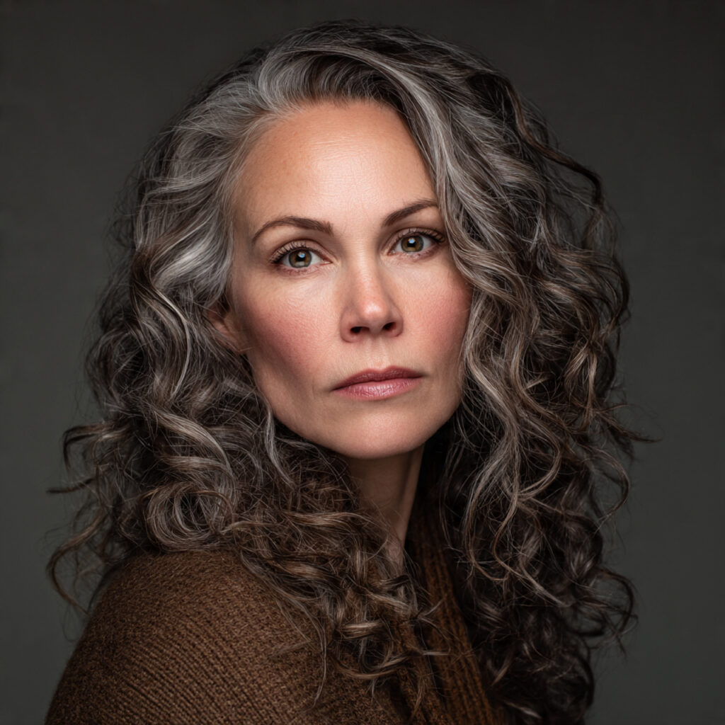 Mushroom Brown Gray Blending Hair Color Idea