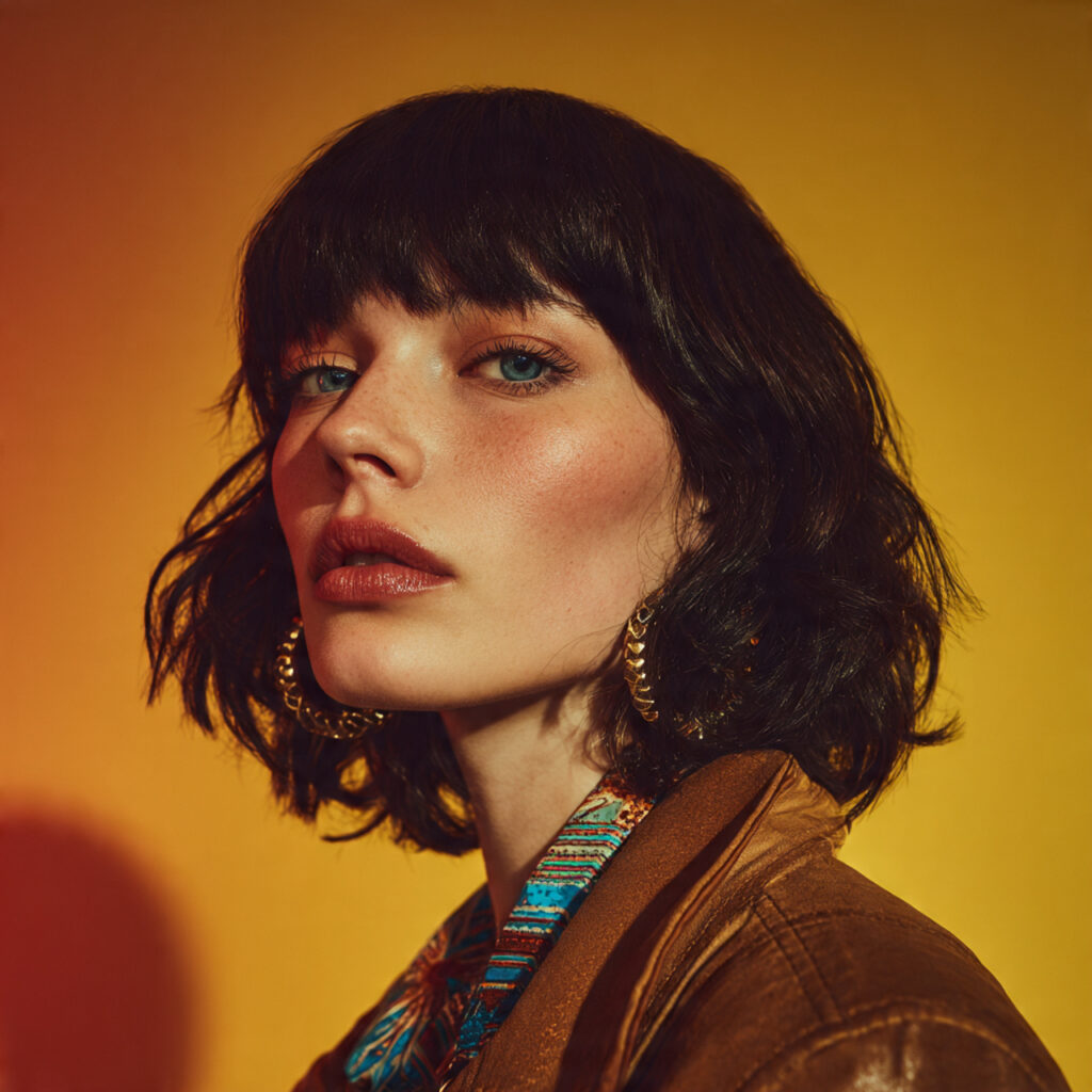 Retro-influenced wolf cut idea