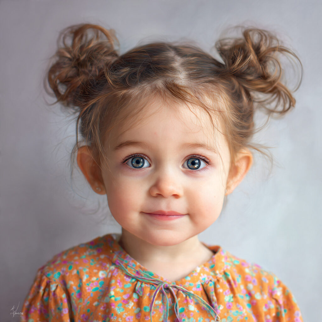 Cute Double Bun Hairstyle Idea