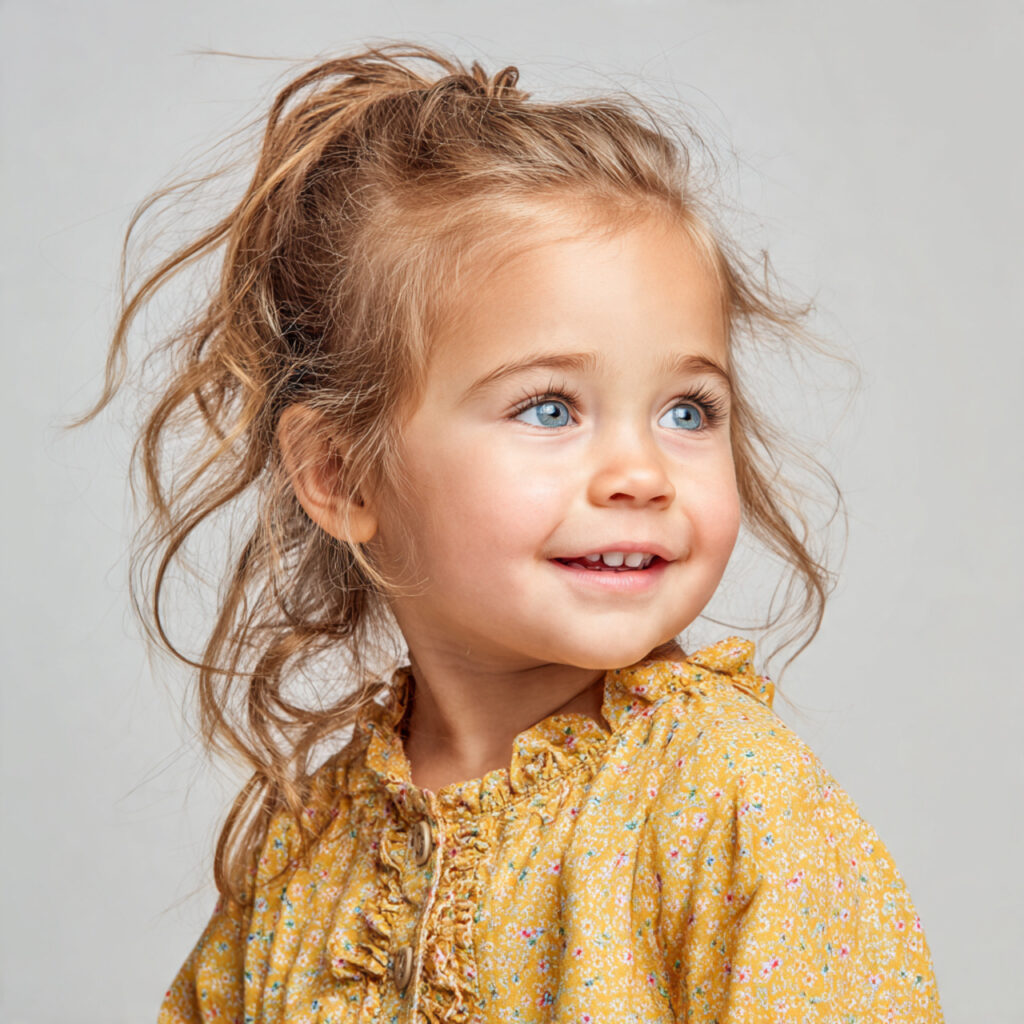 Half-Up Toddler Hairstyle Idea