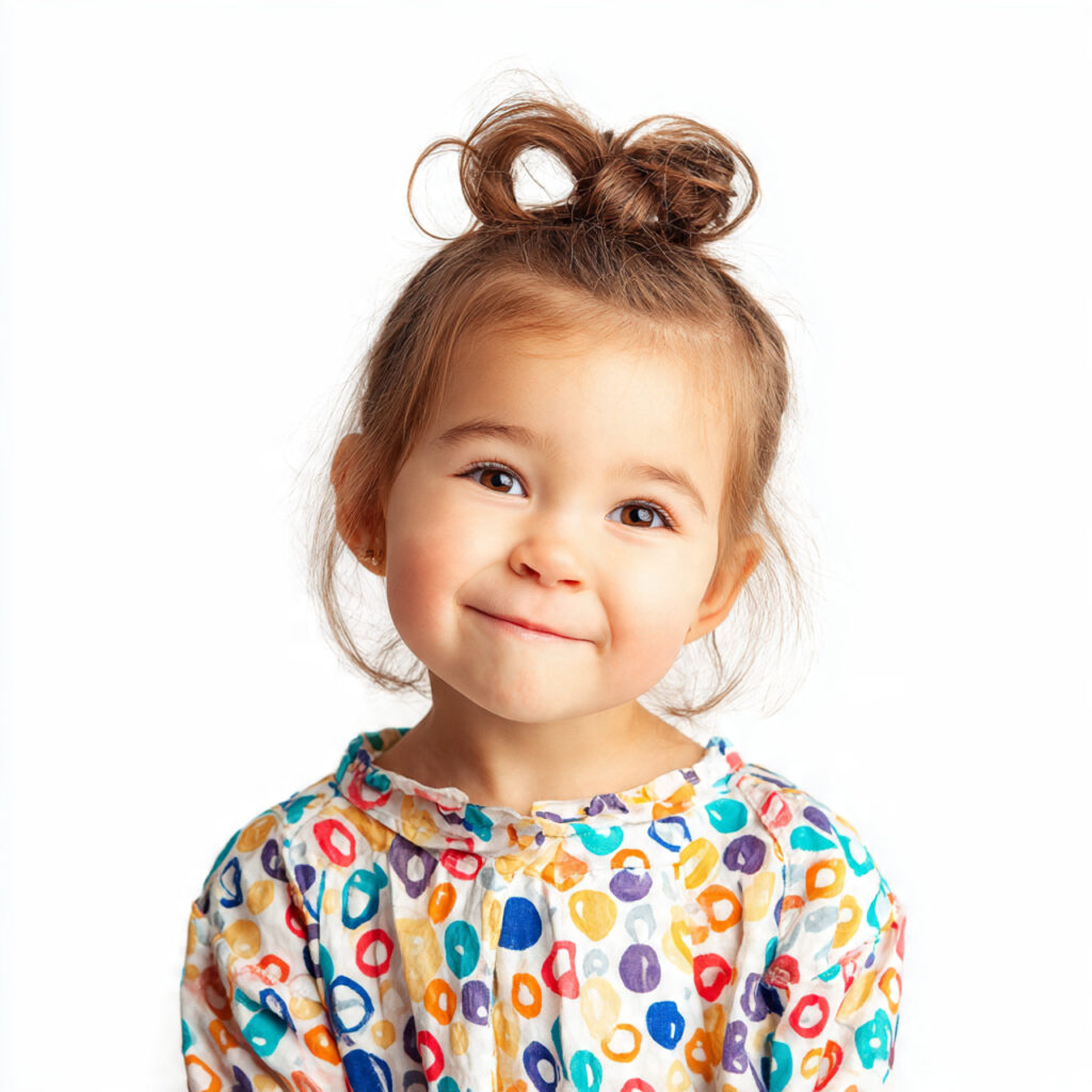 Mini Top Knot Hairstyle Idea