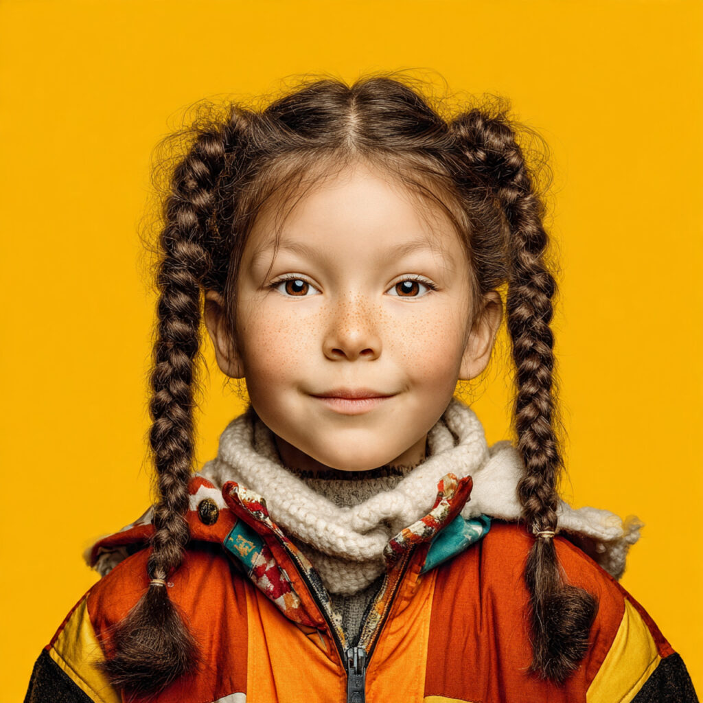 Twin Braids Hairstyle Idea