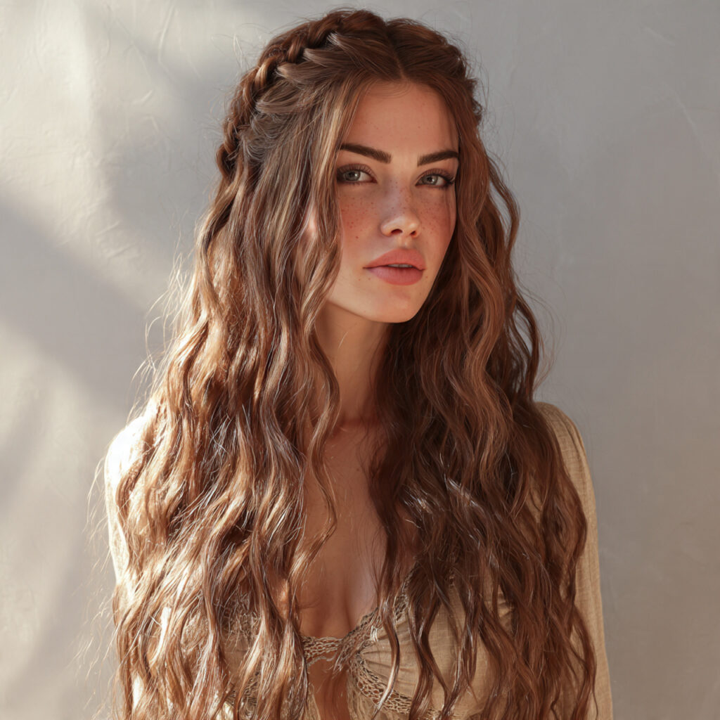 Soft Wavy Boho Braids for Long Hair