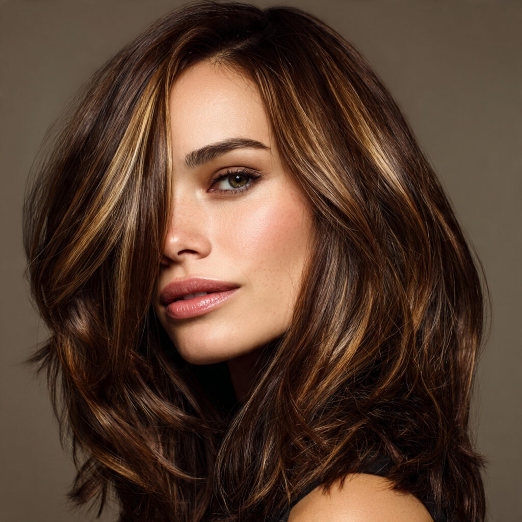 Rich Caramel Dimension on Brown Hair Idea