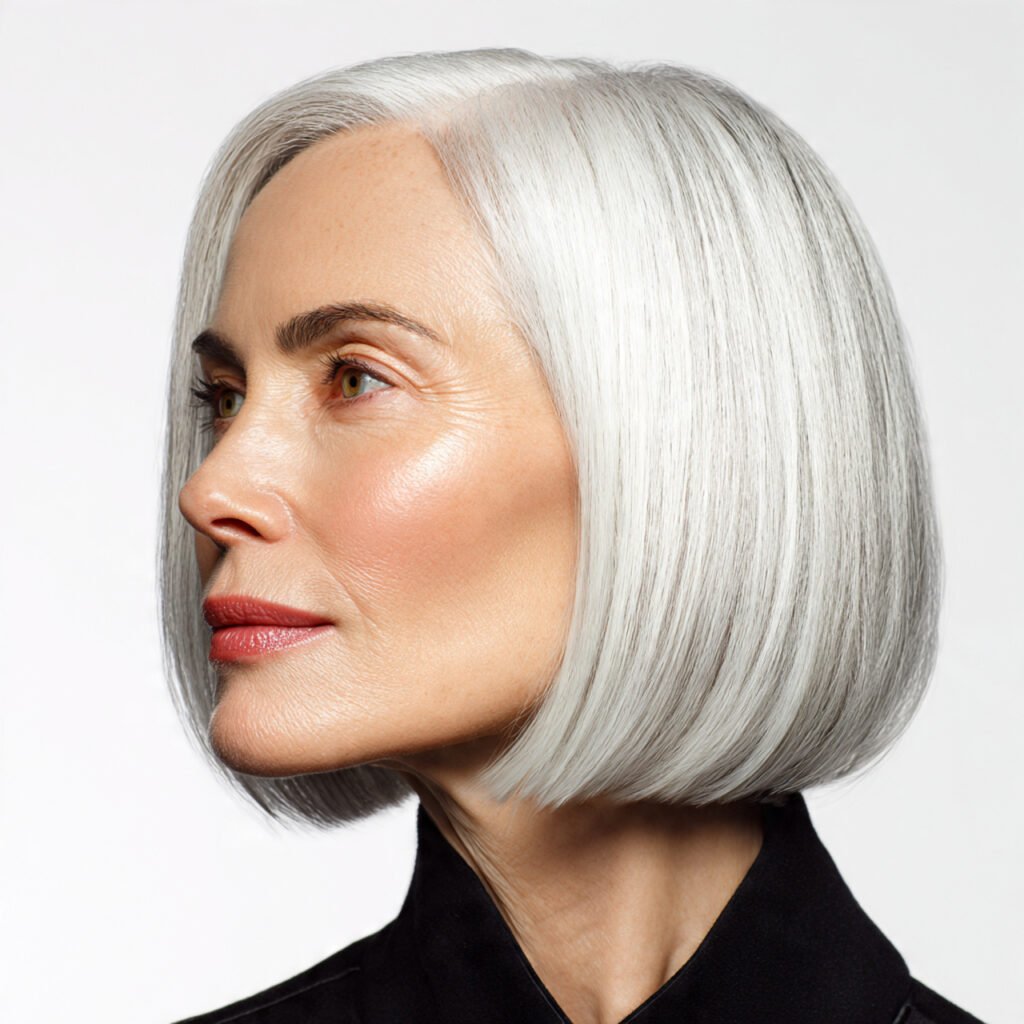 Sleek Straight Bob Ideas for Women Over 50