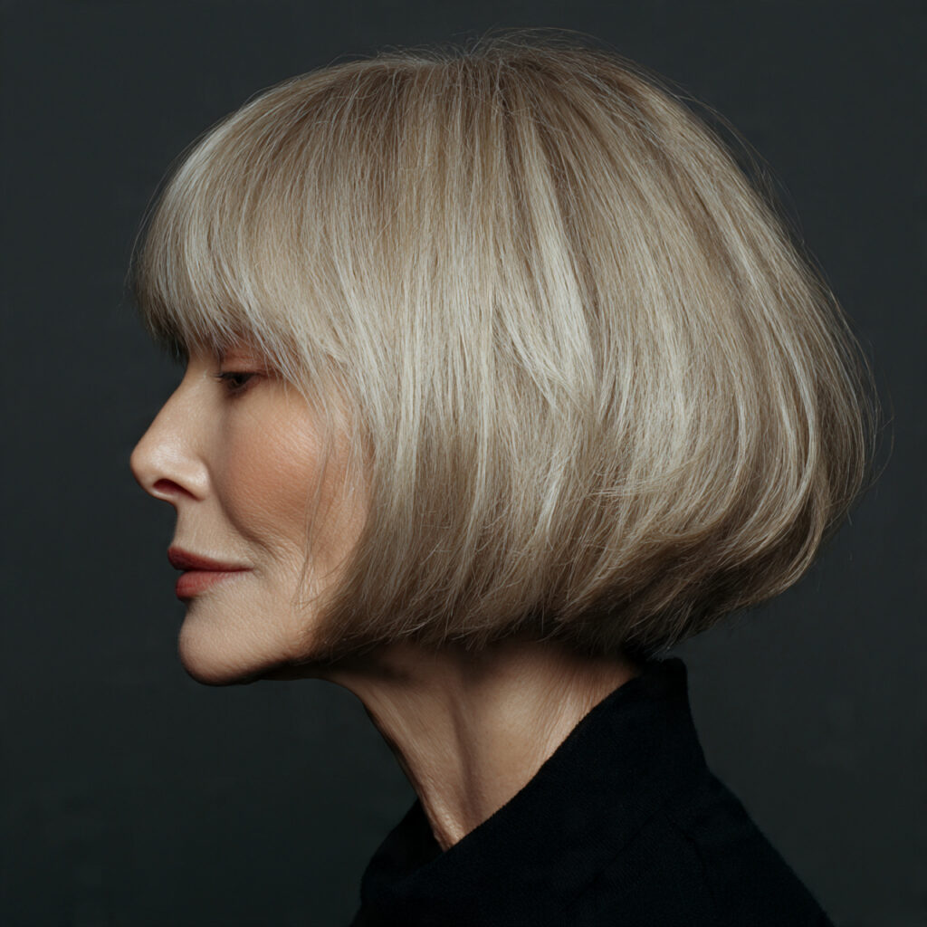 Tapered Bob Ideas for Older Women with Thin Hair