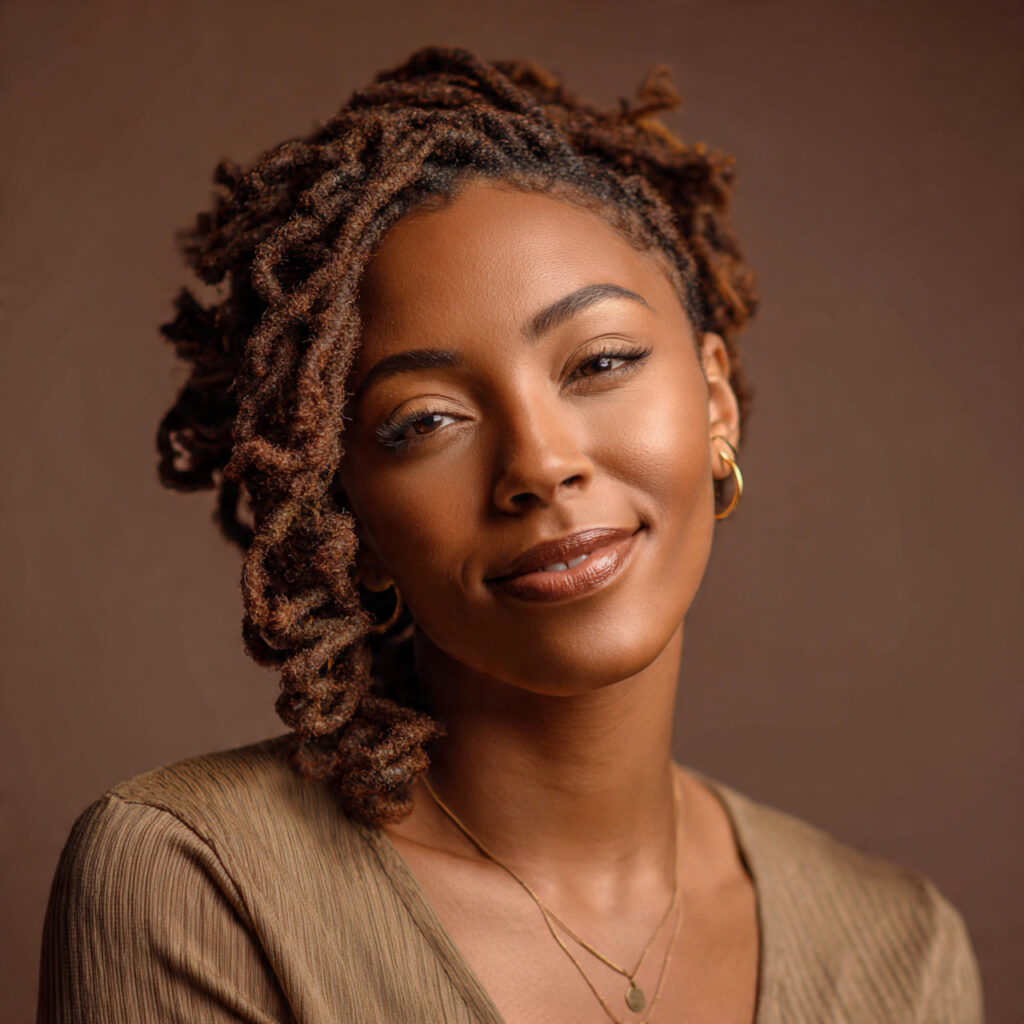 Brown-Toned Faux Locs Hairstyle Ideas