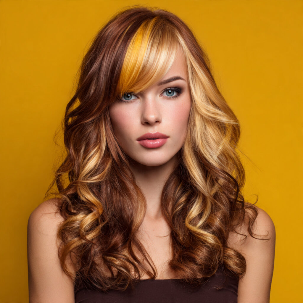 Sandy Blonde Highlights on Brown Hair