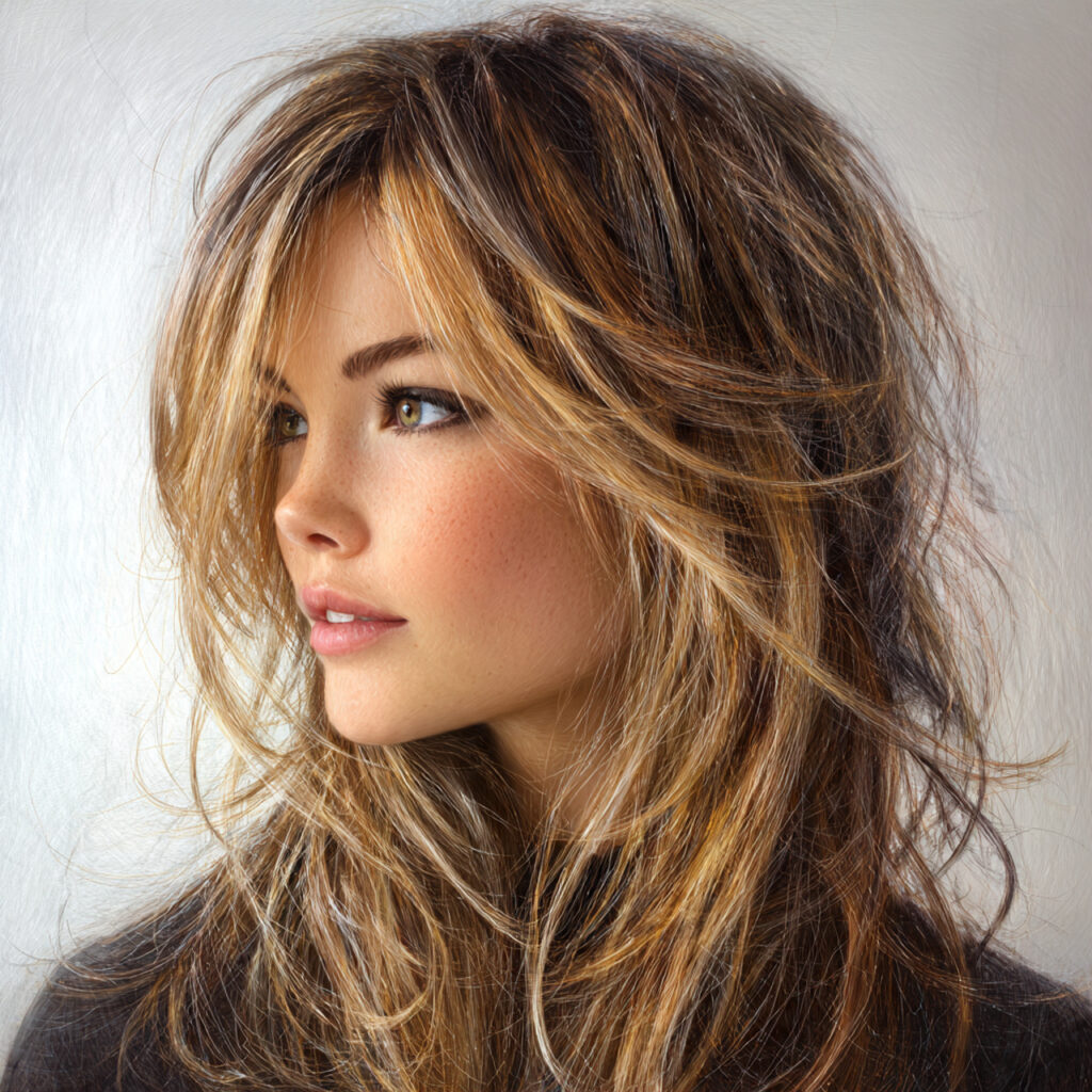 Soft Blonde Balancing Dark Brown Hair