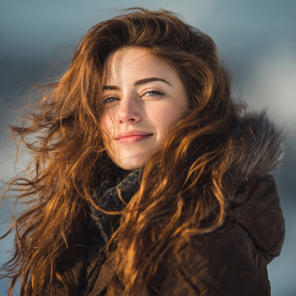 Effortless Winter Volume Hair Idea