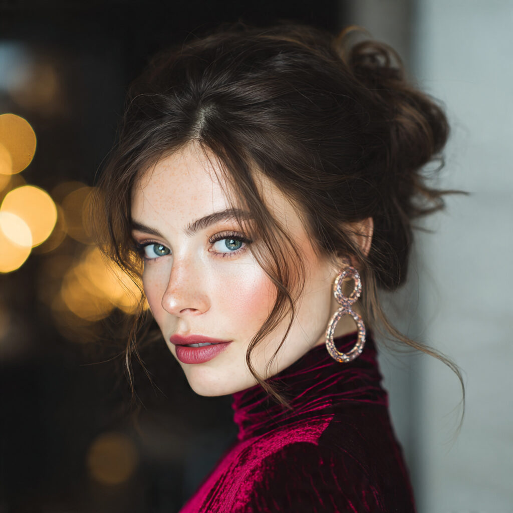 Elegant Winter Evening Hair Idea