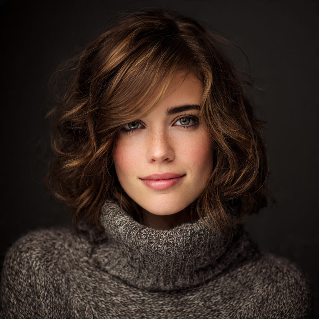 Winter-Inspired Face-Framing Hair Idea