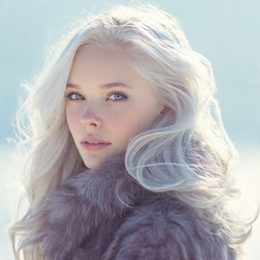 Frosty Blonde Winter Hair Idea