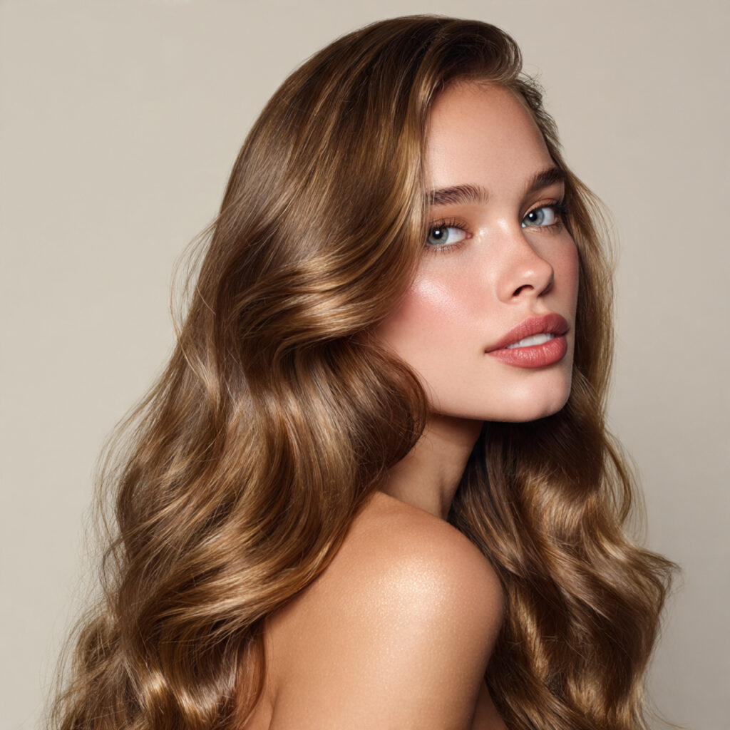 Glossy Finish Winter Hair Idea