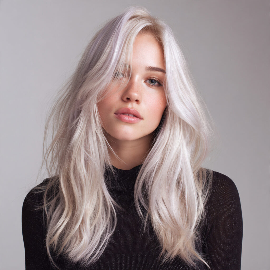 Icy Ash Blonde Melting Hair Color Ideas