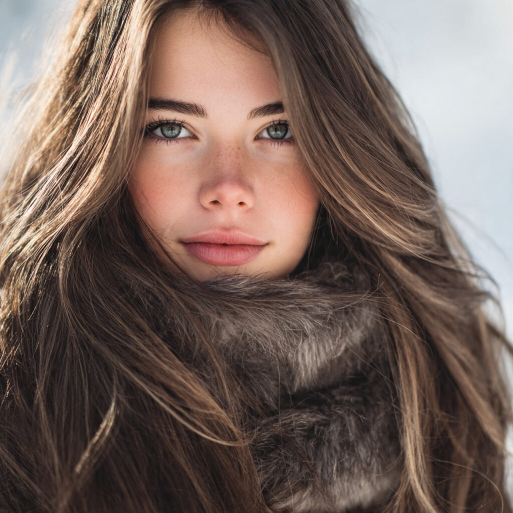 Winter-Inspired Long Hair Idea