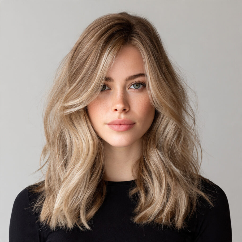 Warm Blonde Shine on Espresso Brown Hair