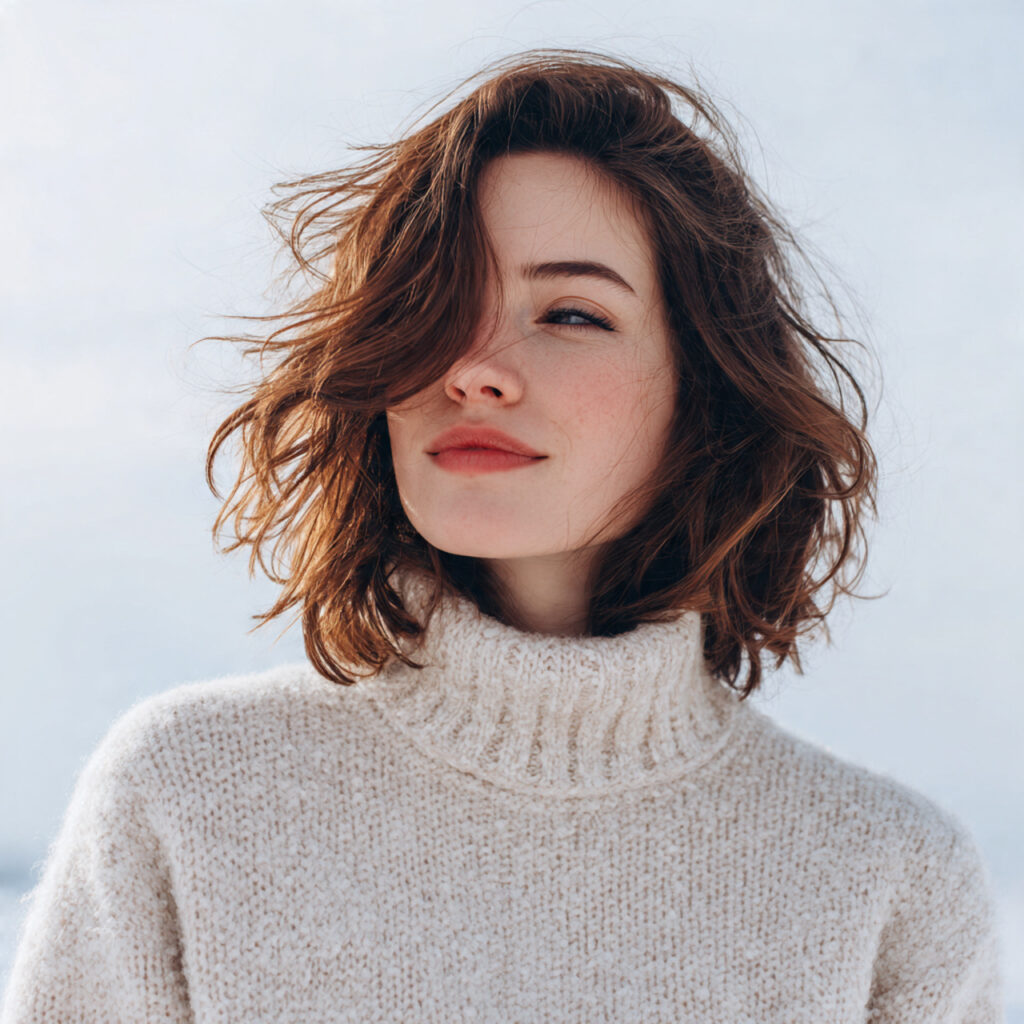 Tousled Shoulder-Length Hair Ideas