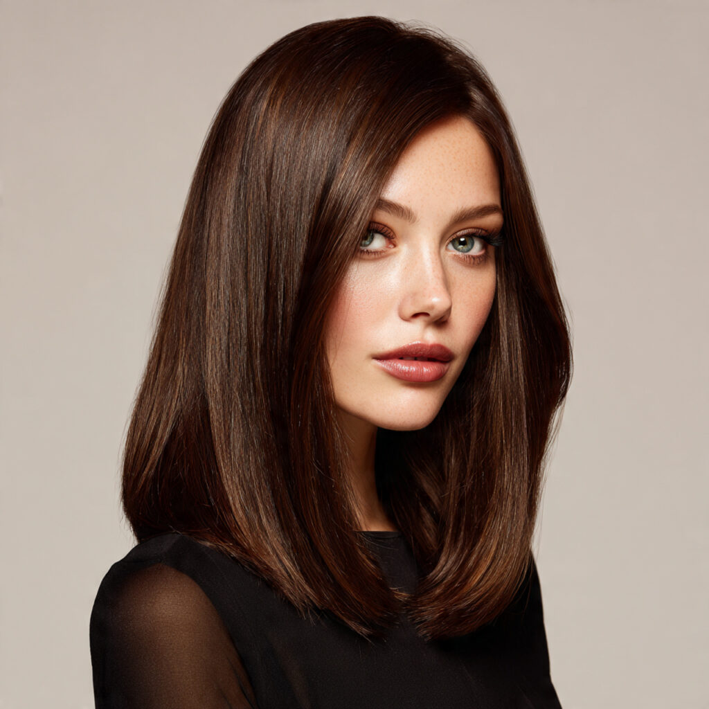 Sleek and Polished Medium Hairstyles Ideas