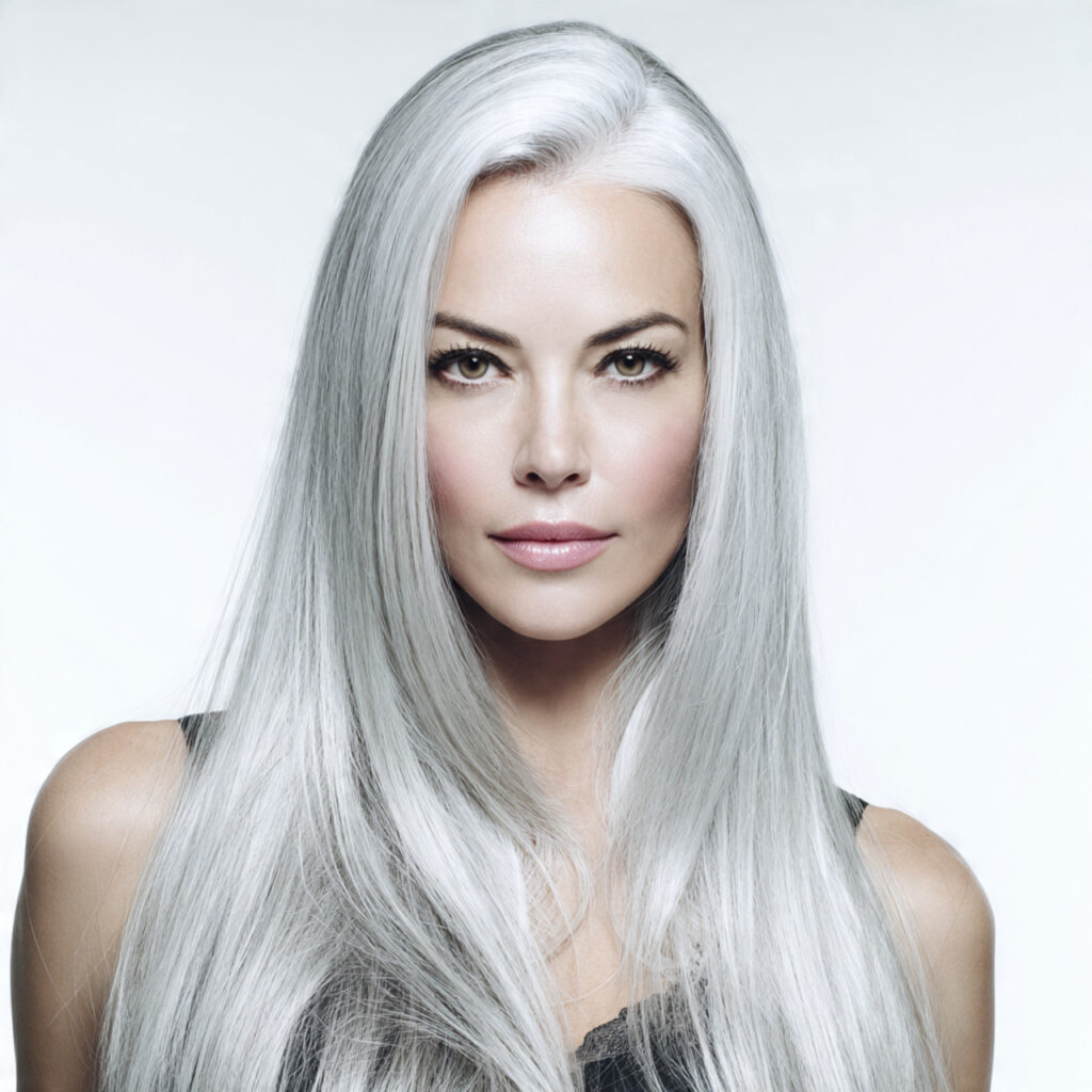 25 Elegant Hair Colors for Gray Hair Ideas for Timeless Beauty 5 Platinum Gray Fusion Ideas