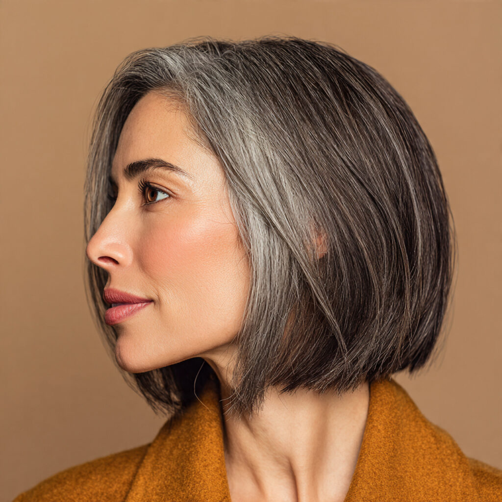 25 Elegant Hair Colors for Gray Hair Ideas for Timeless Beauty 3 Ash Brown Blend Ideas