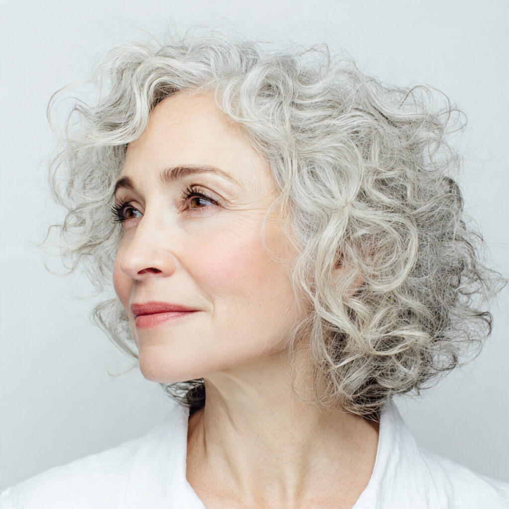 Chin-Length Curly Bob Idea