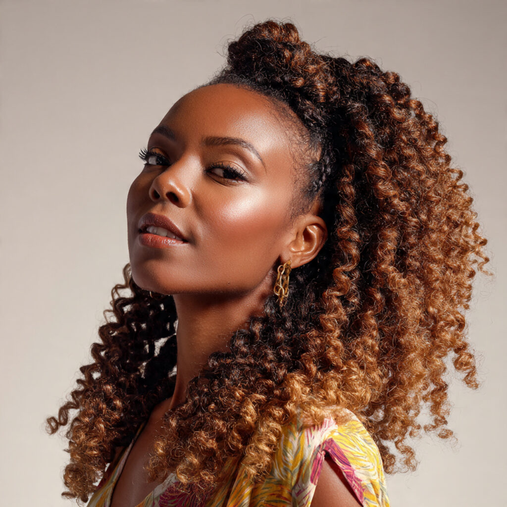Half-Up Crochet Braids Style Ideas