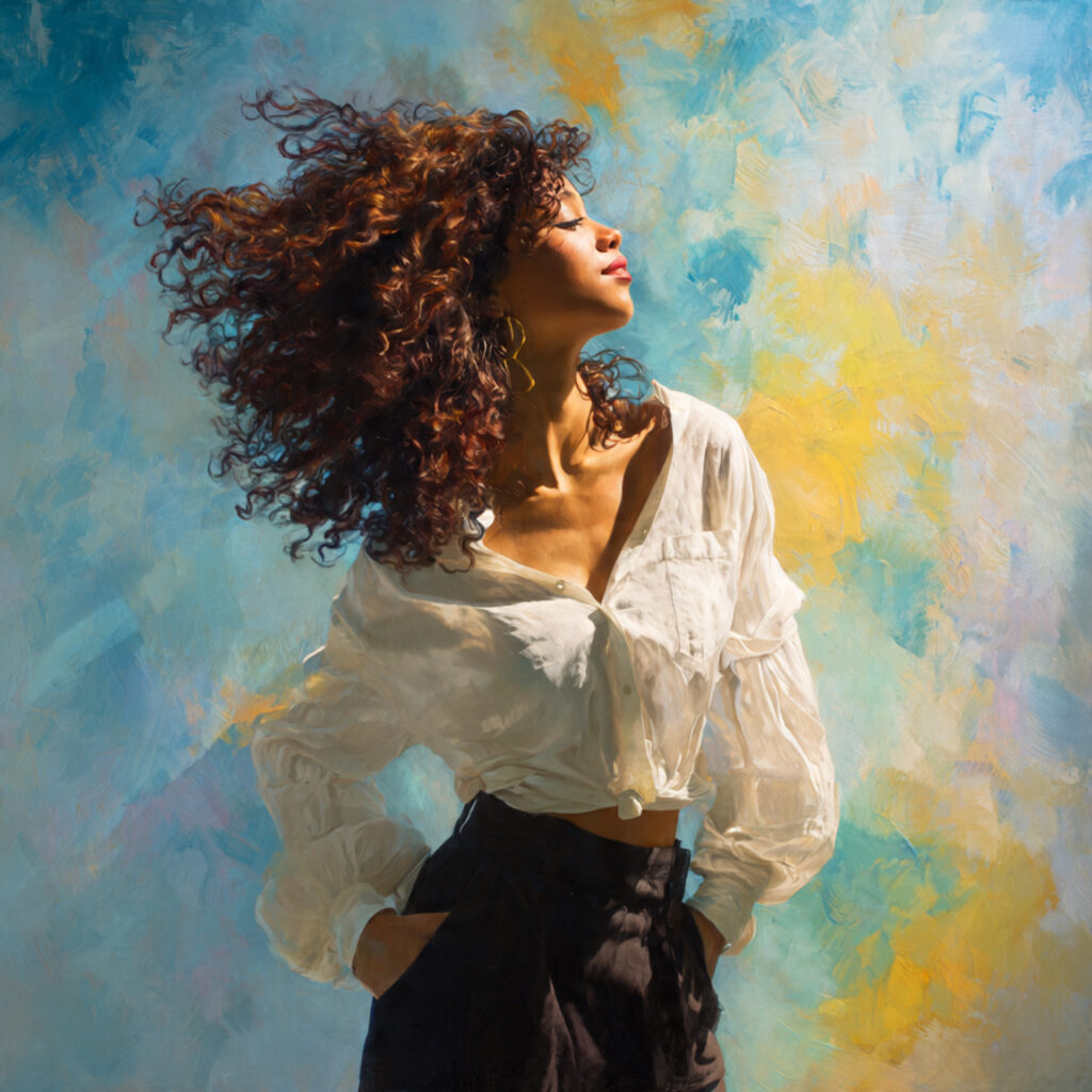 Free-Flowing Hairstyle for Thick Hair Ideas