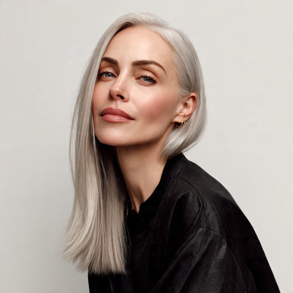 Frosted Gray Hair Color Ideas