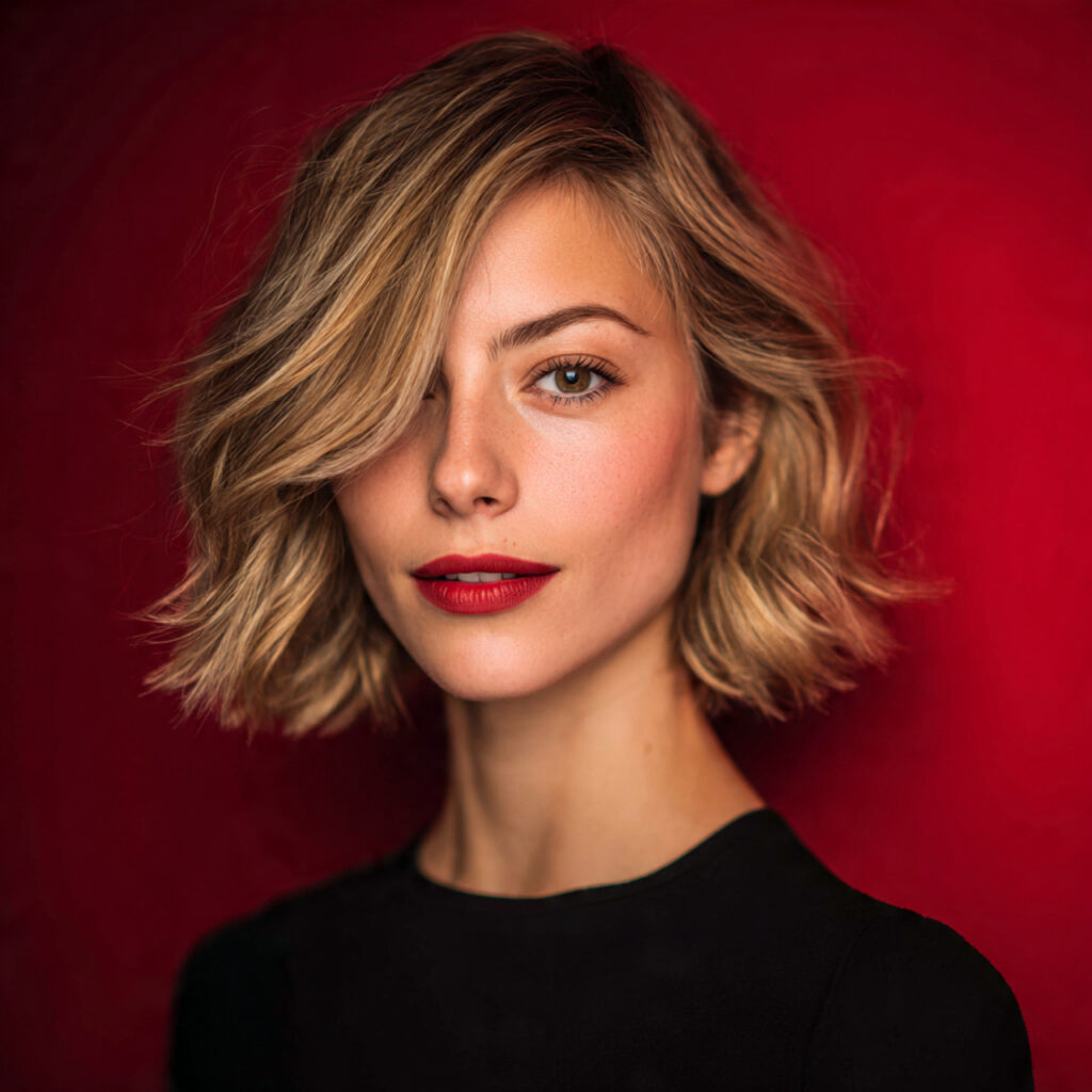 Low-Key Glam Medium Hairstyle Ideas