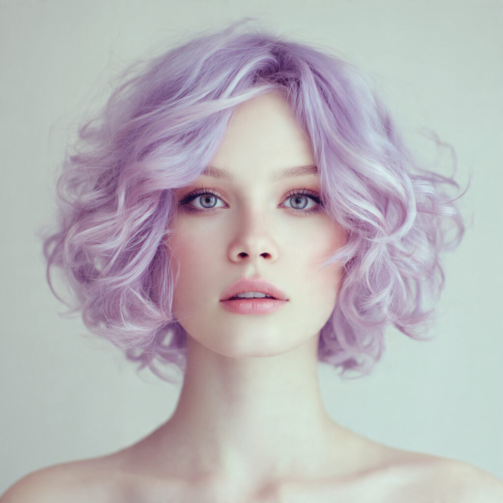 Powdery Violet Hair Color Ideas