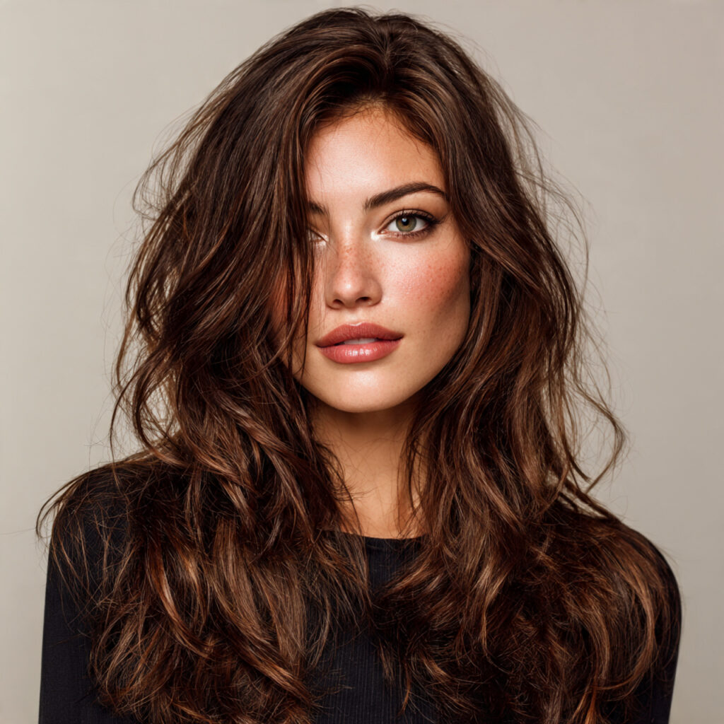 Dimensional Layered Medium Hair Aesthetic Ideas