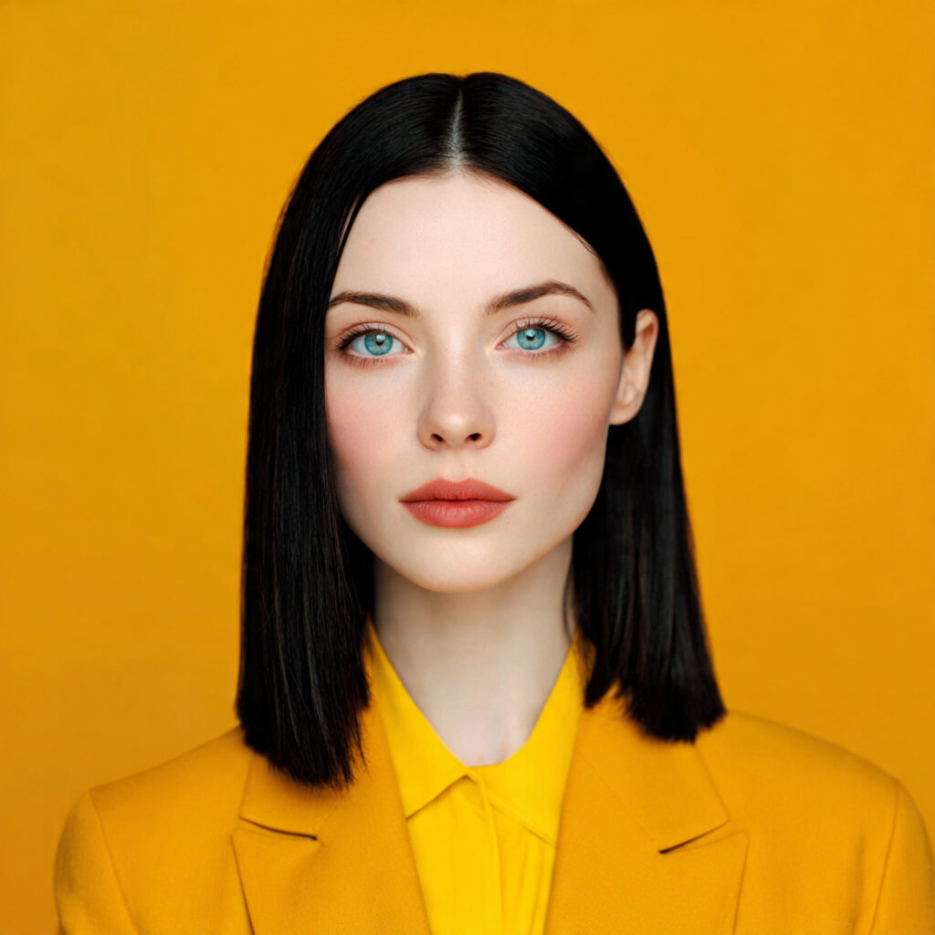 Soft Black Hair Color Ideas for Pale Skin