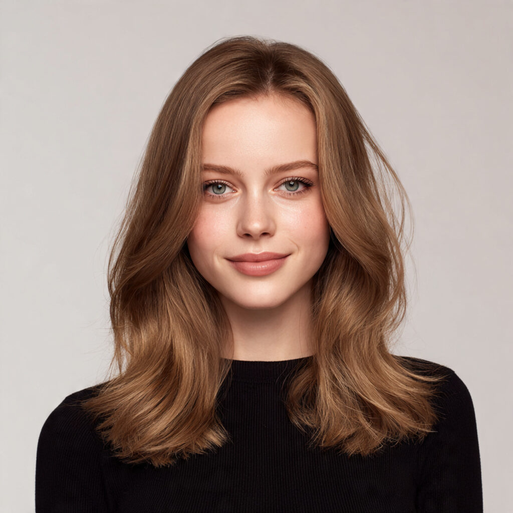 Balanced Volume Layered Medium Hair Aesthetic Ideas