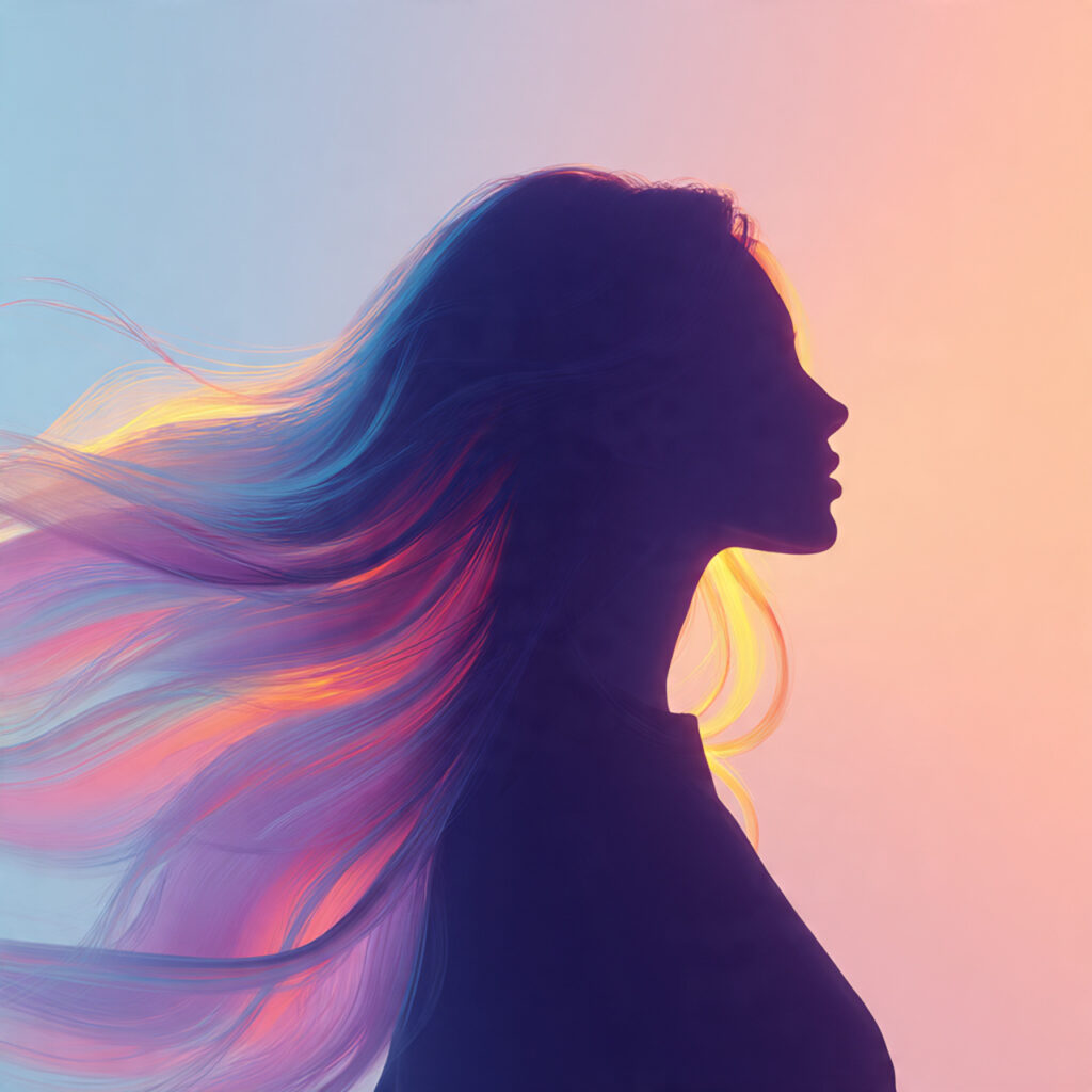 Long Hair With Flowing Silhouette Ideas