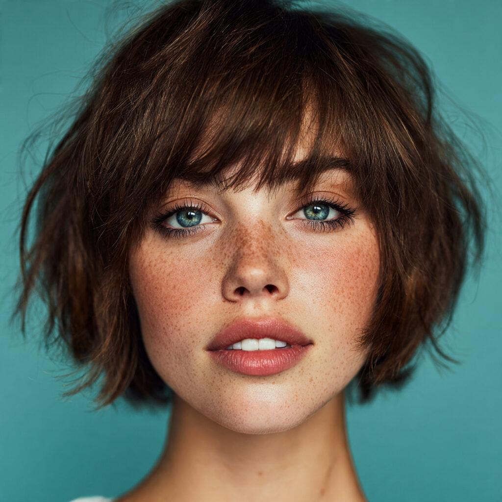 Face-framing short shag ideas