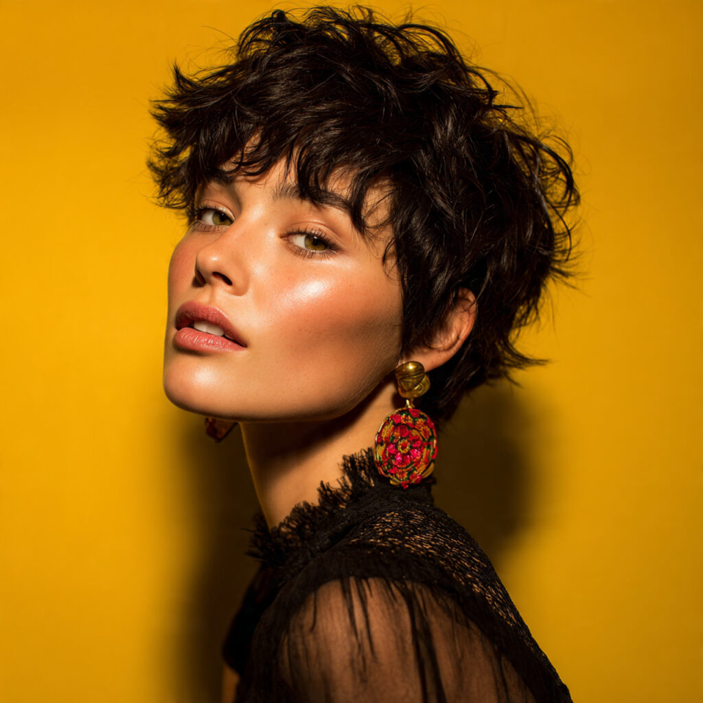 Rock-inspired short shag ideas