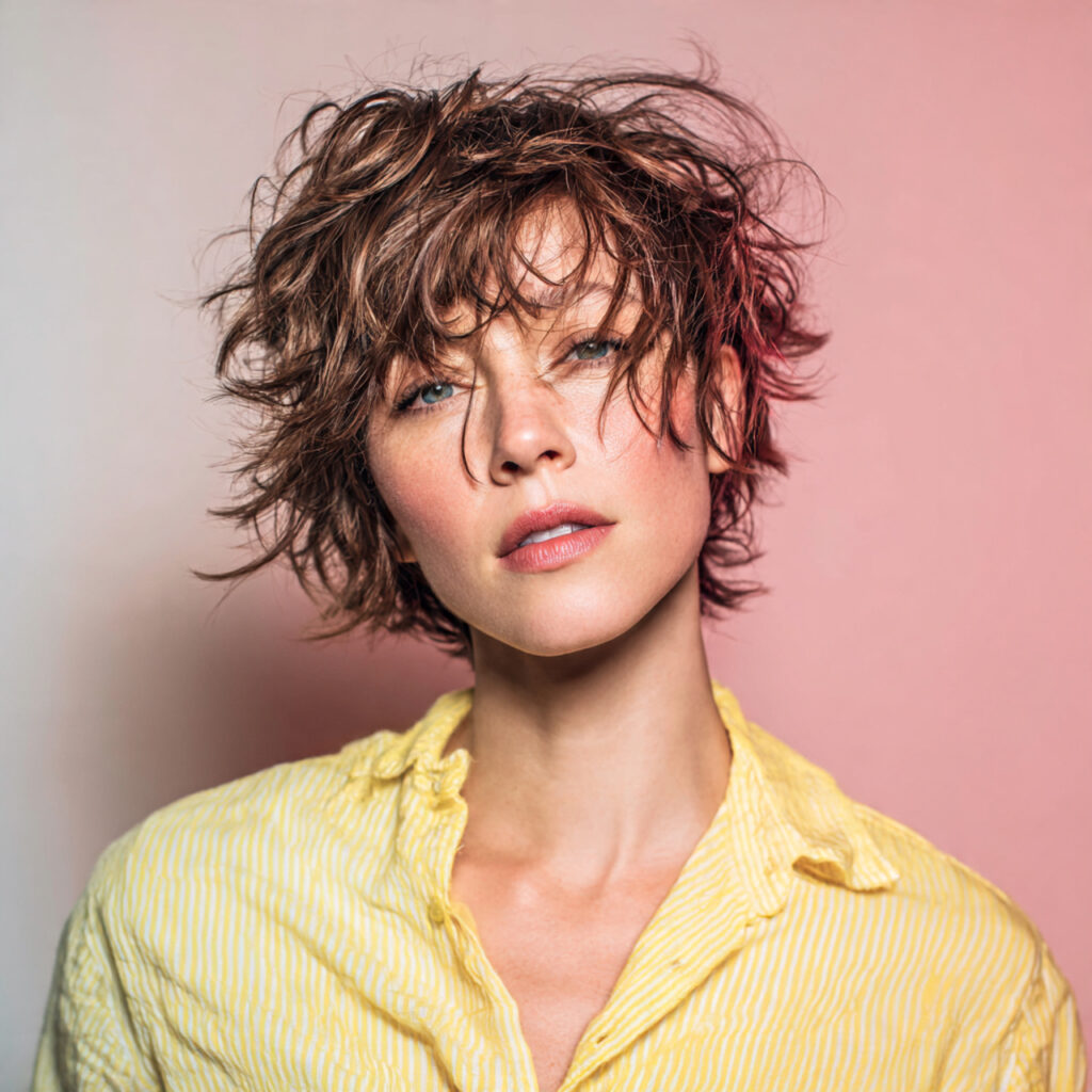 Messy short shag ideas