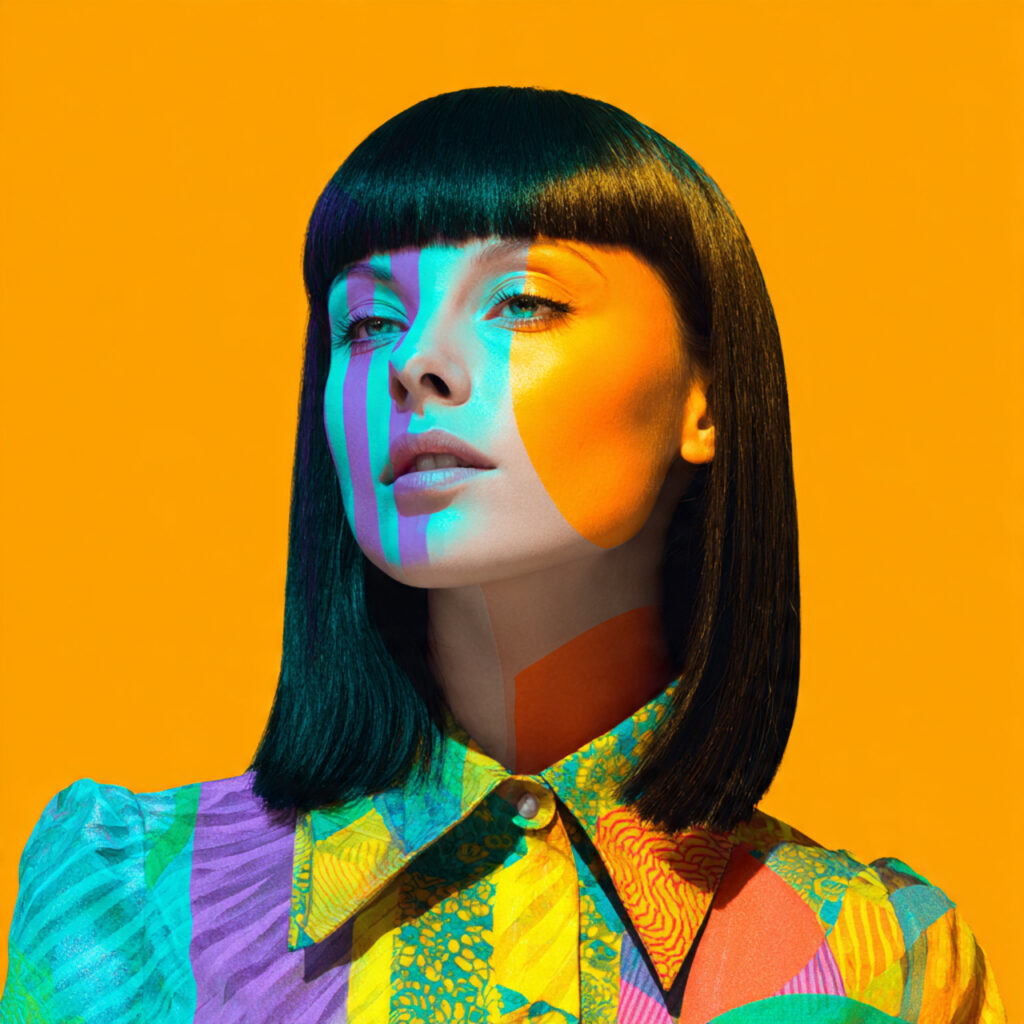 Straight Hair with Micro Bangs Ideas