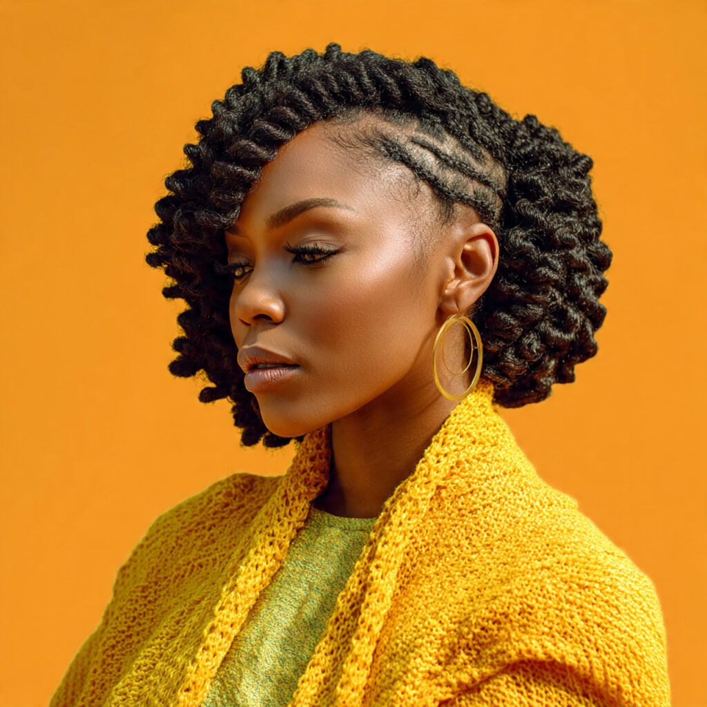 Side-Part Crochet Braids Style Ideas
