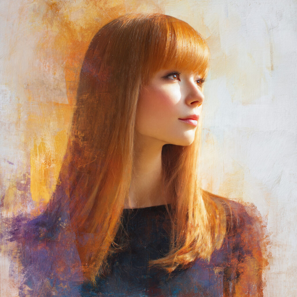 Straight Hair with Long Bangs Ideas