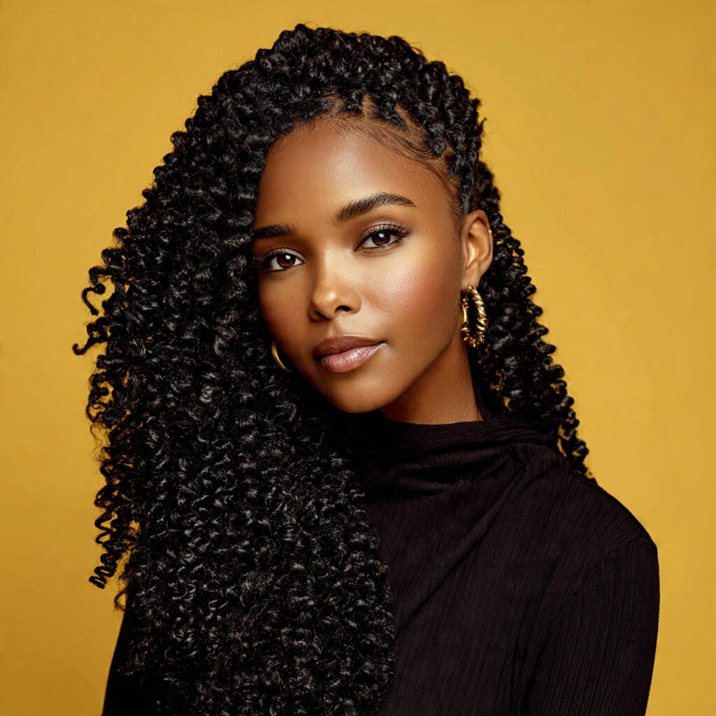 Natural Black Crochet Braids Style Ideas