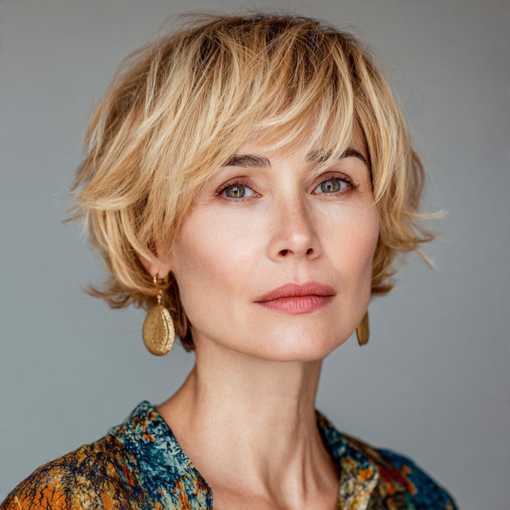 Face-Framing Haircuts for Women Over 40 Ideas