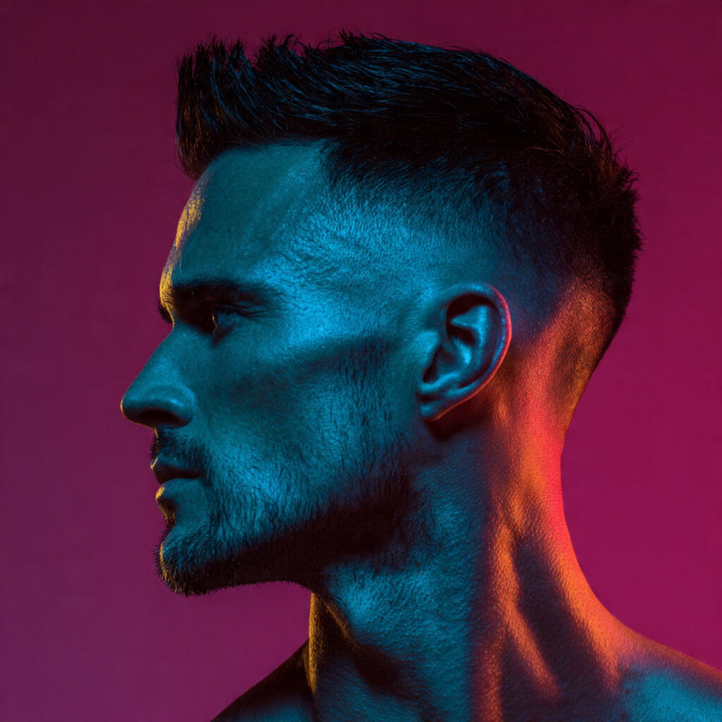 High Taper Fade with Clean Line-Up Idea