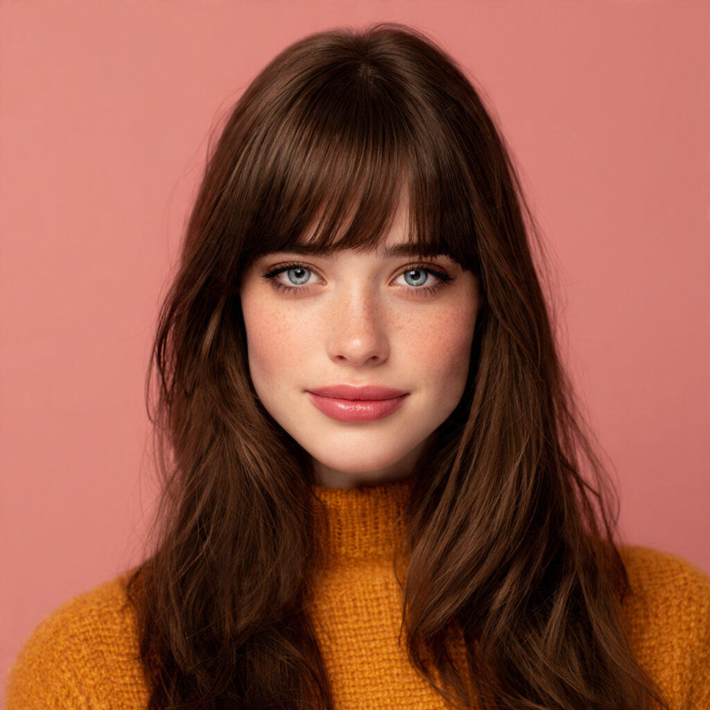 Long Hair With Side-Swept Bangs Ideas