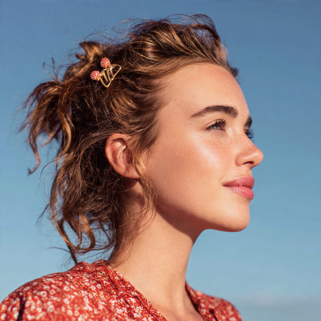 Relaxed Weekend Claw Clip Hairstyle Idea