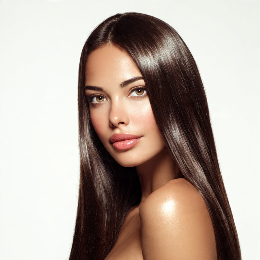 Straight Hair with Glossy Finish Ideas